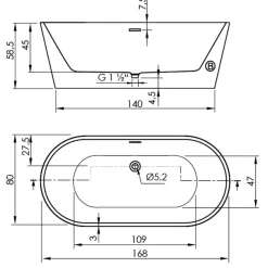 Bañera Torino Muro – Sin Hidromasaje – Sanycces