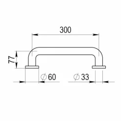Barra De Apoyo Recta 300 Mm Luxcover Mármol Negro – Prestoequip – MN285