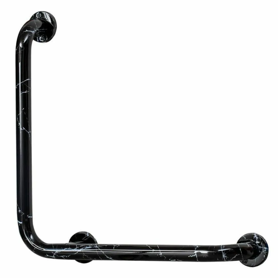 Barra De ángulo Negra Para Ducha – LuxCover Mármol – PrestoEquip – MN160