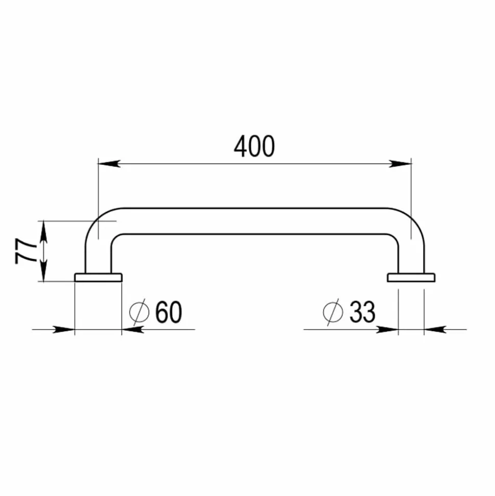 Barra Recta Inox Brillo 400 Mm – Prestobar 285 – PrestoEquip – 88430