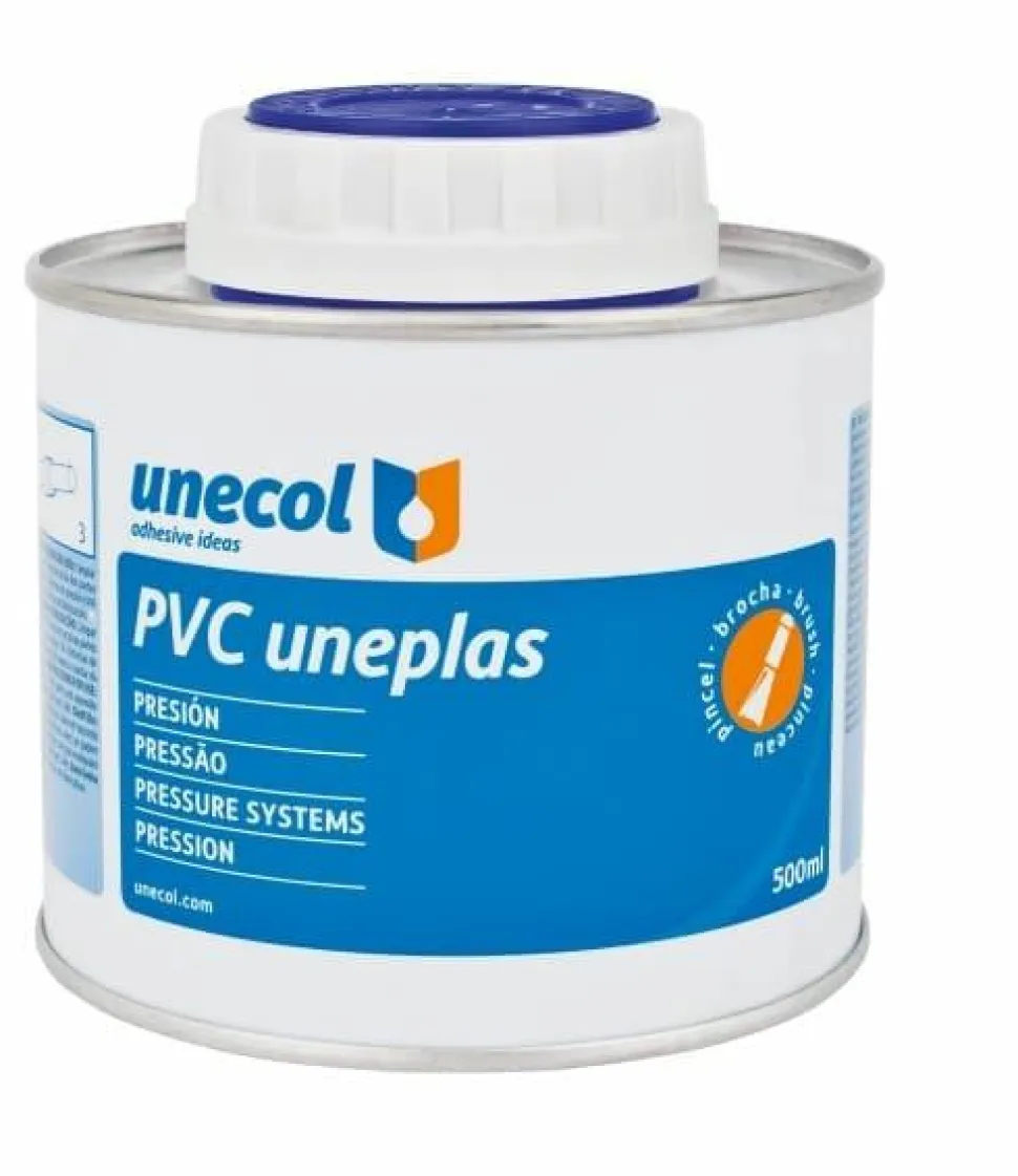 Bote Pegamento Pasta Uneplas 500ml Con Pincel Para PVC- 2181000005 – Unecol