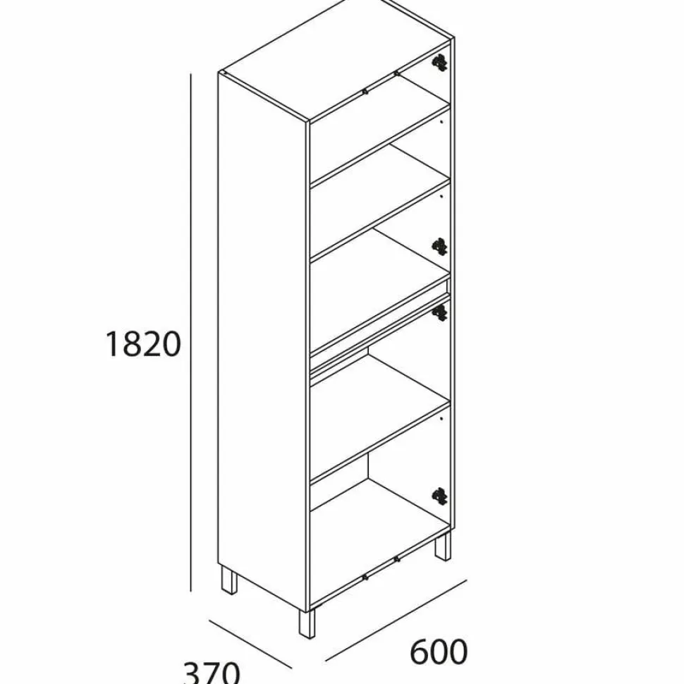 Columna Auxiliar 4 Puertas 60x37x181 Cm – Pilar Infinity – Salgar