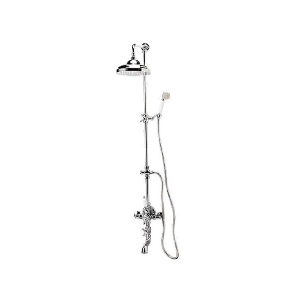 Columna De Baño-ducha Termostática Cromo Con Accesorios – Retro – 40041300 – Galindo