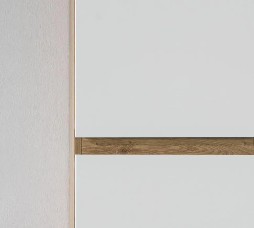 Columna/Pilar Auxiliar 160 Cm Roble Nudos/blanco Brillo – Neus – Muebles Jumar