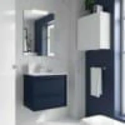 Conjunto Completo Mueble Attila De 2 Cajones, Lavabo De Porcelana, Espejo Y Aplique LED – Attila – Salgar