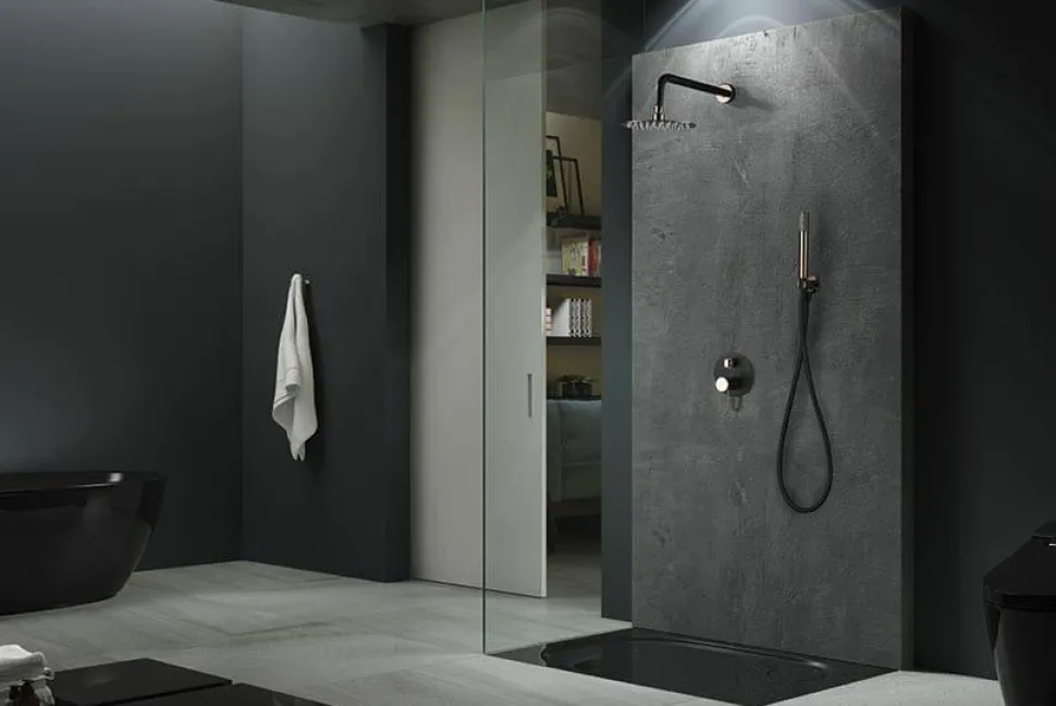 Conjunto Ducha Monomando Empotrado Milos Negro Oro – GPM029/NOR – Imex