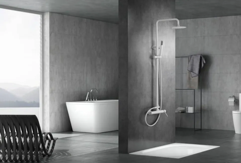 Conjunto Ducha Monomando Milos Stick Blanco Mate – BDYS045/BL – Imex