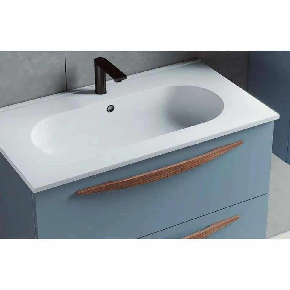 Conjunto Mueble De Baño Suspendido 2 Cajones Con Lavabo Ceramico Ada/flat – Arco – Visobath