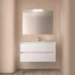Conjunto Mueble Suspendido 2 Cajones Y Lavabo De Porcelana – Noja – Salgar