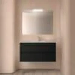 Conjunto Mueble Suspendido 2 Cajones Y Lavabo De Porcelana – Noja – Salgar
