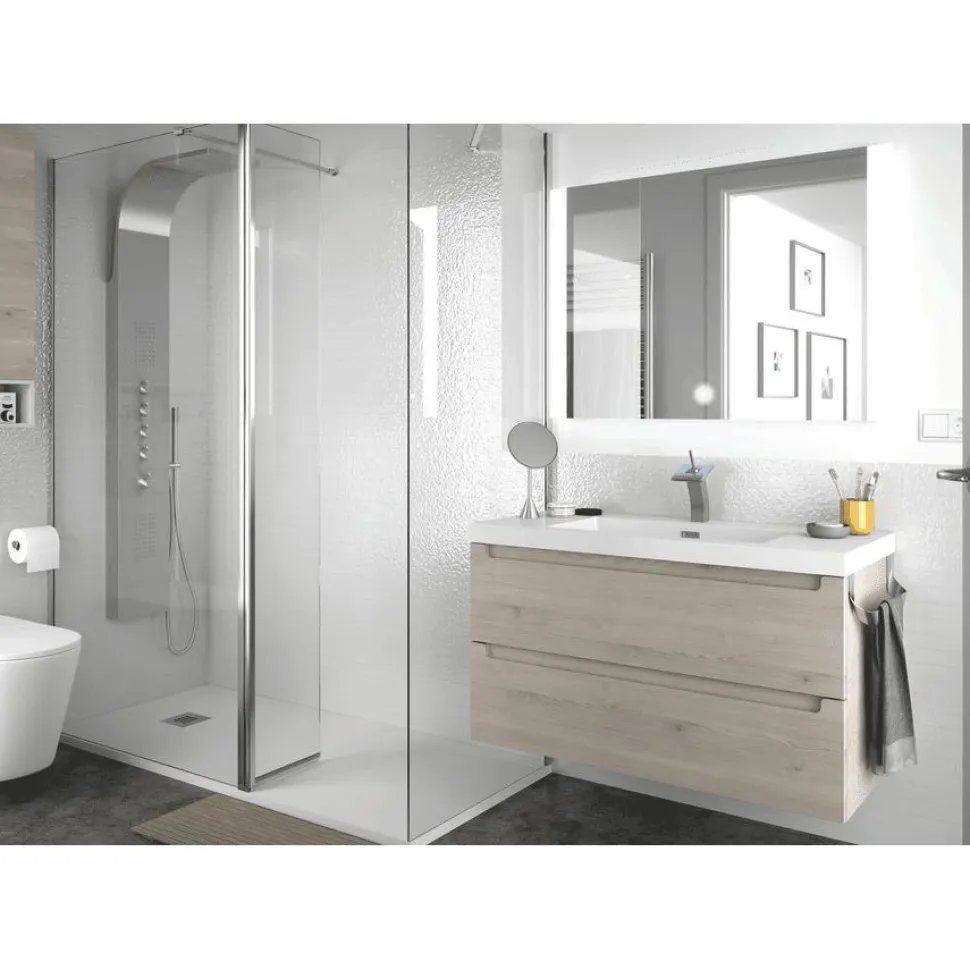 Conjunto Mueble Suspendido 2 Cajones Con Lavabo Toscana Y Toallero Lateral – Monterrey – Salgar