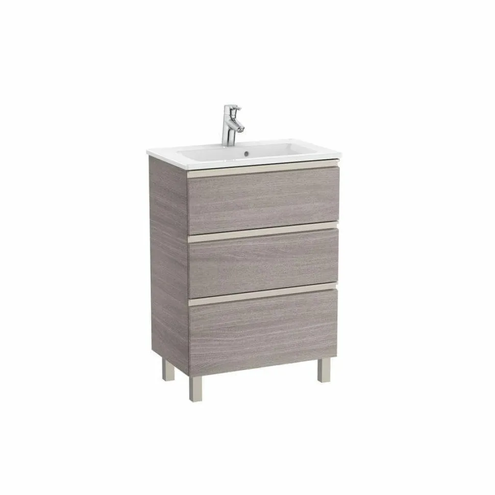 Conjunto Unik Mueble Base Compacto De Tres Cajones Y Lavabo – The Gap – Roca