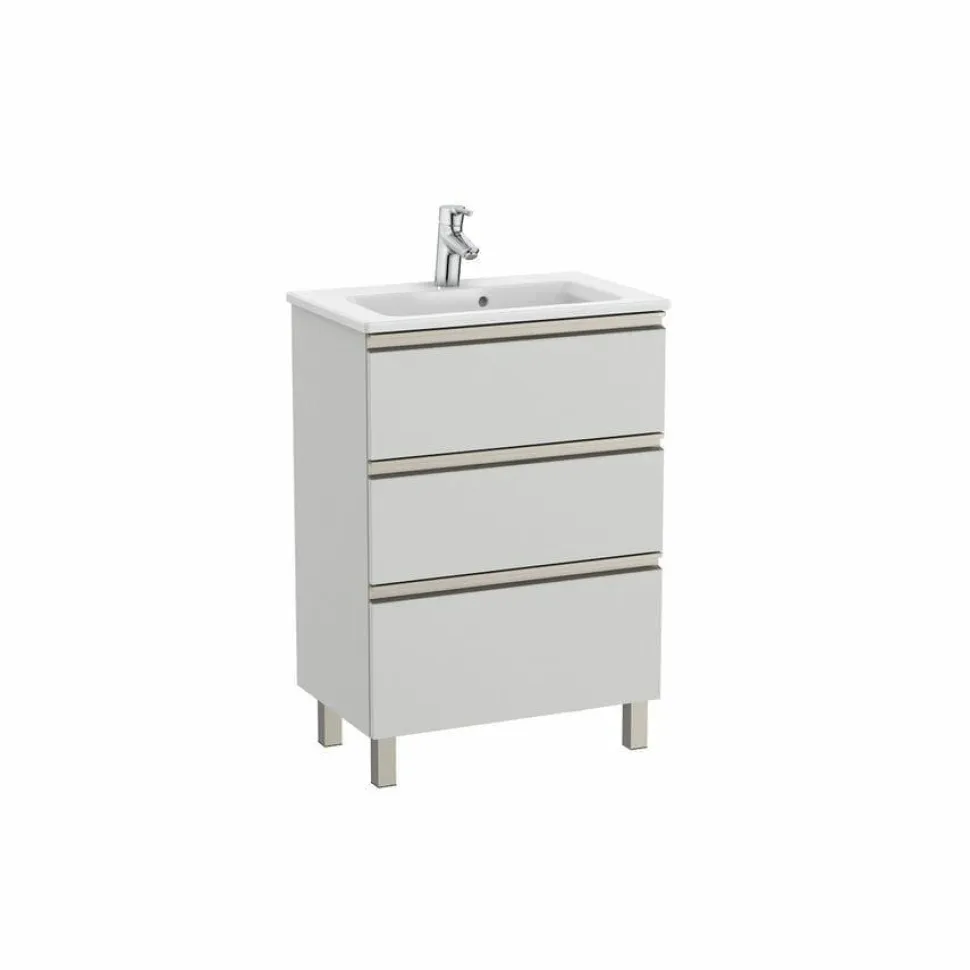 Conjunto Unik Mueble Base Compacto De Tres Cajones Y Lavabo – The Gap – Roca