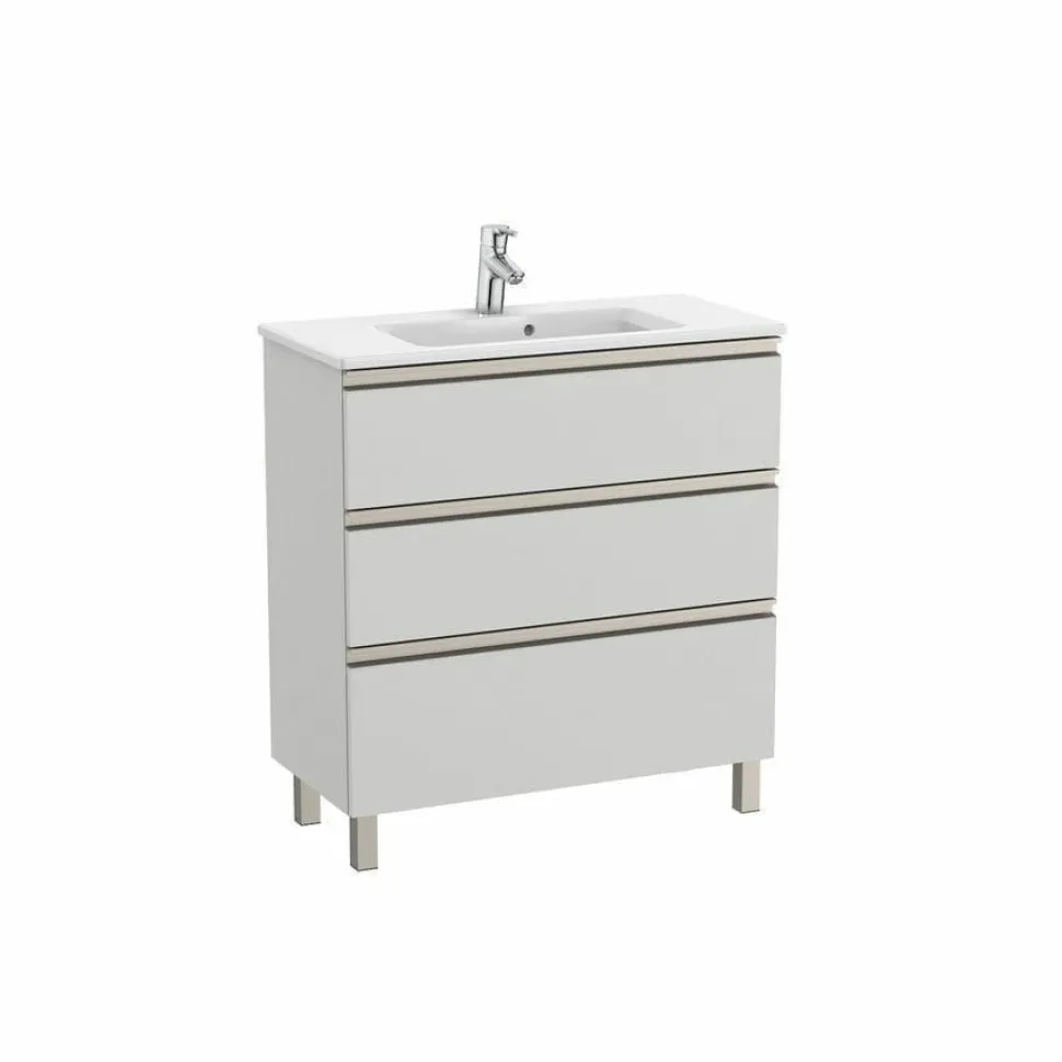 Conjunto Unik Mueble Base Compacto De Tres Cajones Y Lavabo – The Gap – Roca