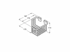 Contenedor De Rejilla De Rincón (Posibilidad De Instalación Mediante Tornillería O Adhesivo) – Rubik – Roca – A816854001