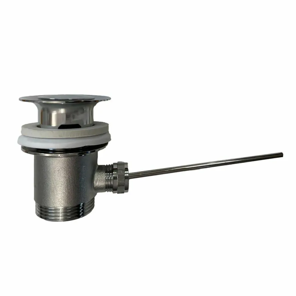Desagüe Automático Lavabo Bidet Tapón Pequeño Completo Con Varilla Y Pomo Níquel – 47371 – Galindo – LuxCover