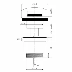 Desagüe Semiautomático Tapón Redondo Cobre Envejecido – Galindo – 48341 – LuxCover