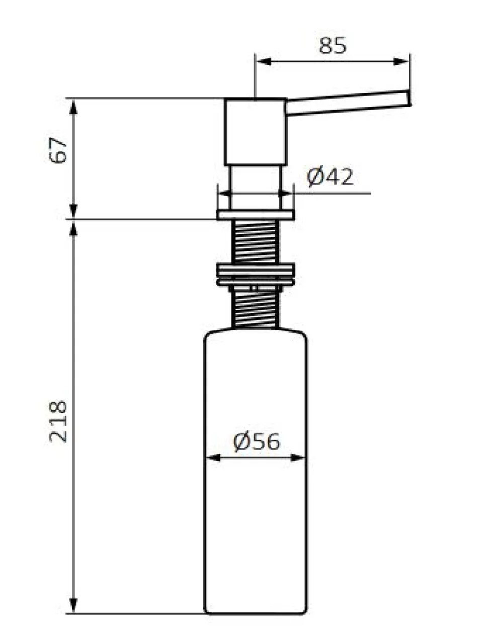 Dispensador Jabón Para Encastrar En La Encimera De La Cocina Negro Epoxi – 55890100 – GRB