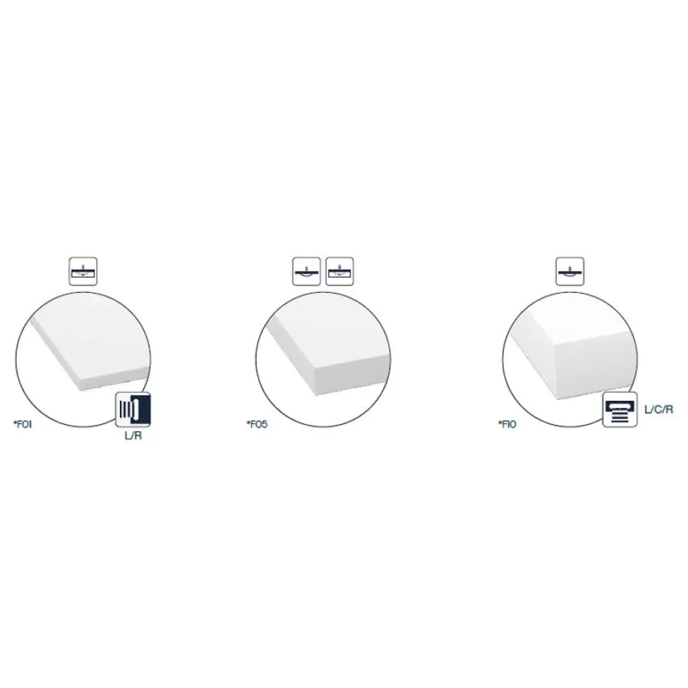 Encimera Suspendida SolidCoat Surface Quadra Textura Silken 2 Senos Blanco – Baños10