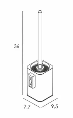 Escobillero De Pared Acabado Blanco Mate Modelo Slim – 2307/2367BM- Manillons Torrent