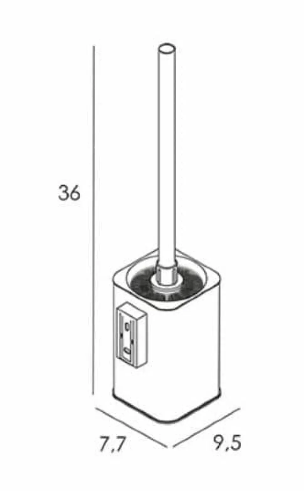 Escobillero De Pared Acabado Blanco Mate Modelo Slim – 2307/2367BM- Manillons Torrent