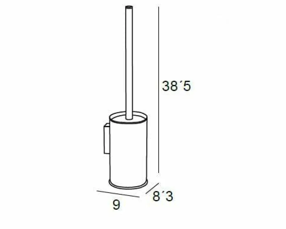 Escobillero De Pared – Inox Cepillado Modelo Bassic – 1407012 – Manillons Torrent