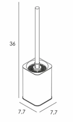 Escobillero De Pie Acabado Blanco Mate Modelo Slim – 2307/2367BM- Manillons Torrent