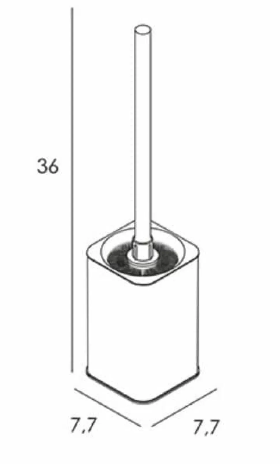 Escobillero De Pie Acabado Blanco Mate Modelo Slim – 2307/2367BM- Manillons Torrent