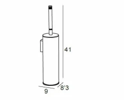 Escobillero Pared – Cromo Modelo Carmen – 6627002 – Manillons Torrent