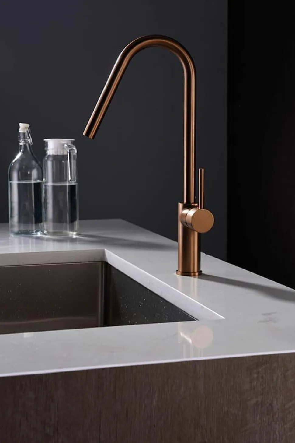 Grifería De Cocina Kenia Oro Rosa Cepillado – GCE020/ORC – Imex