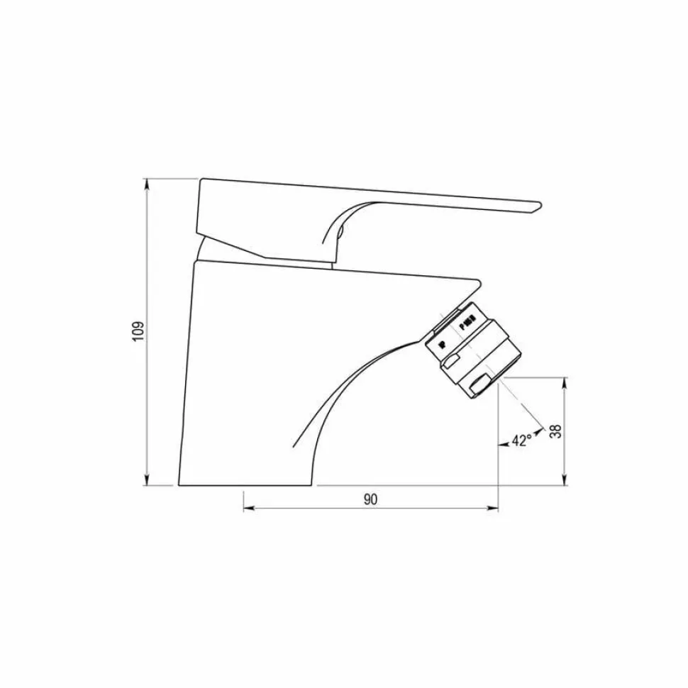 Grifo Bidet Monomando Mezclador Cromo – Ingo Plus – 7157000 – Galindo