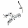 Grifo De Baño-ducha Cromo Mate Con Accesorios De Ducha – Matrix – 8241061 – Galindo