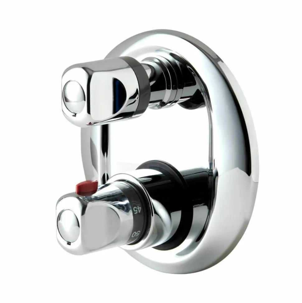 Grifo De Baño-ducha Termostática Empotrable Atlantis 2 Entradas 2 Salidas Redondo Cromo Mate – 7004746100 – Galindo – LuxCover