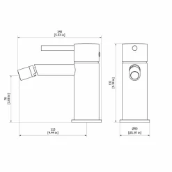 Grifo De Bidet Trama Oro Cepillado – 4977029 – Galindo – LuxCover