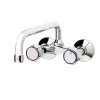 Grifo De Cocina Bimando De Pared Caño Recto Elipse Caño Tubo 26 Cm – 3833000 – Galindo