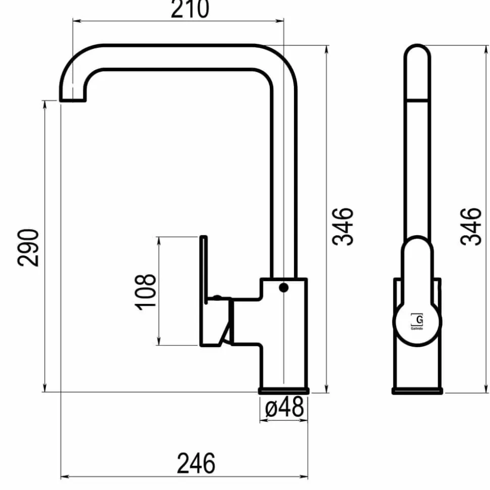 Grifo De Cocina Zip Plus 2.0 Blanco – 2158611 – Galindo – LuxCover