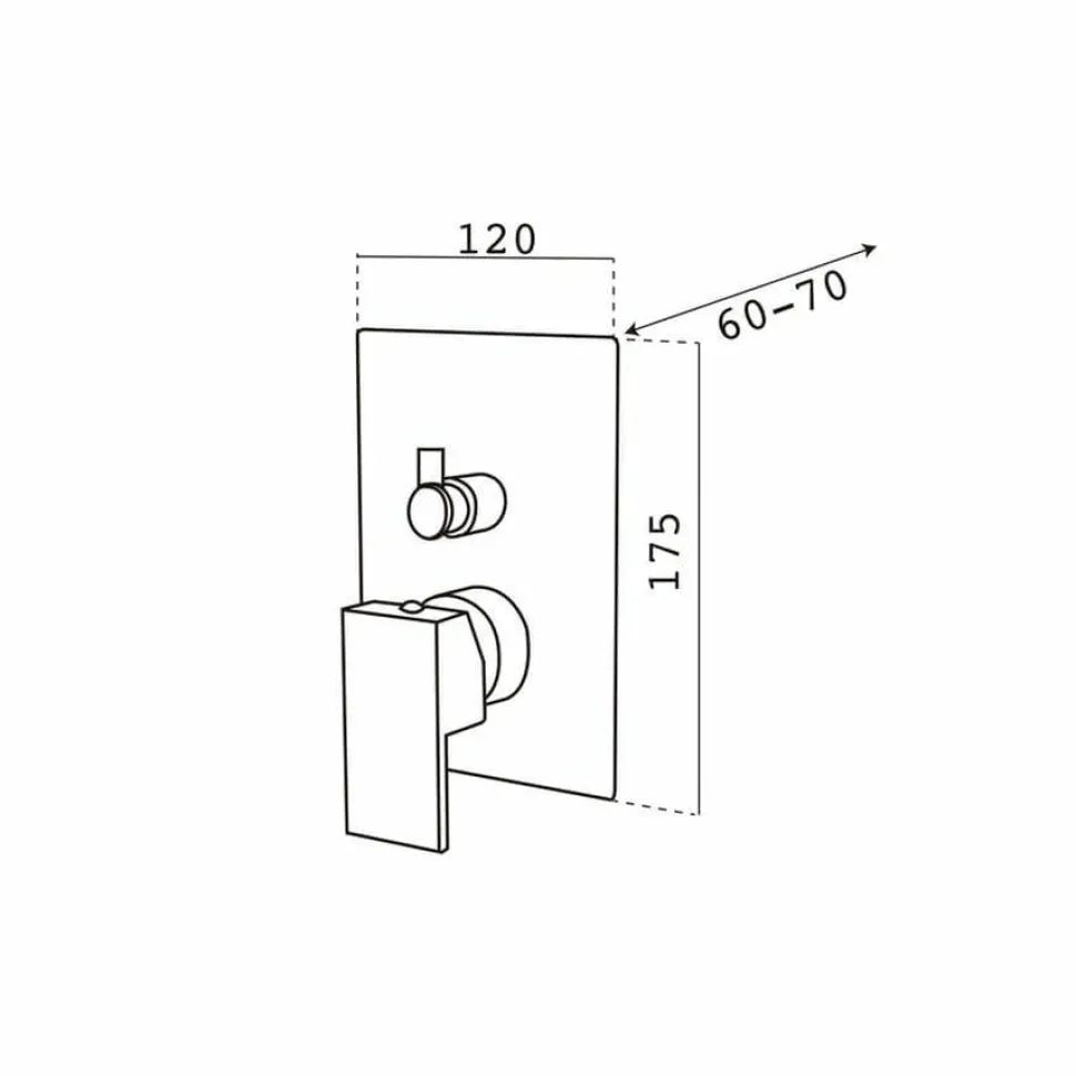 Grifo De Ducha Empotrable 3 Vías – Zen – 5347200 – Galindo
