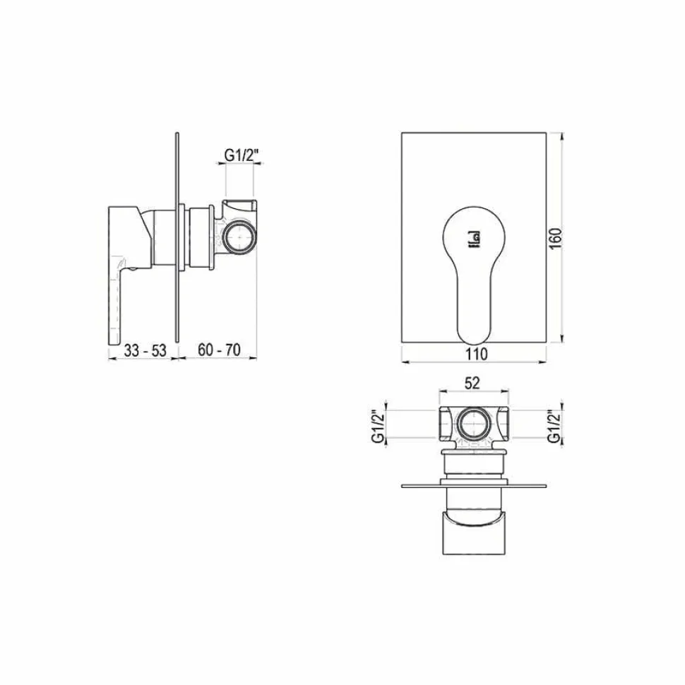 Grifo De Ducha Empotrable – Zip Plus – 2157300 – Galindo