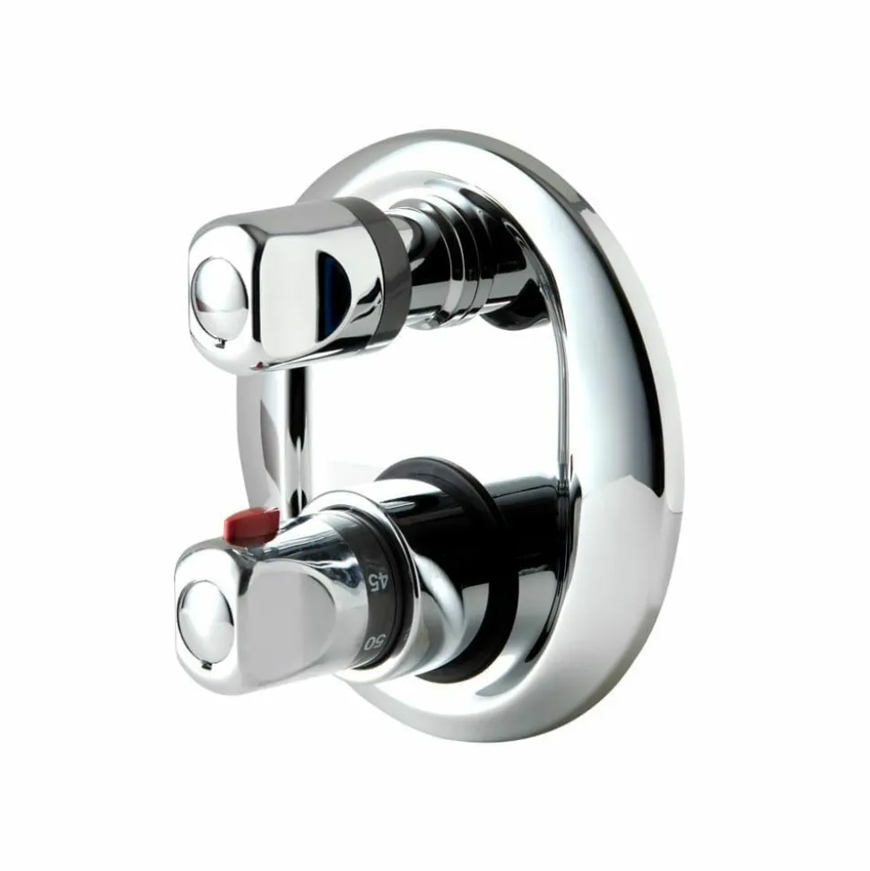 Grifo De Ducha Termostática Empotrable Atlantis 2 Entradas 1 Salida Redondo Cromo Mate – 7004736100 – Galindo – LuxCover