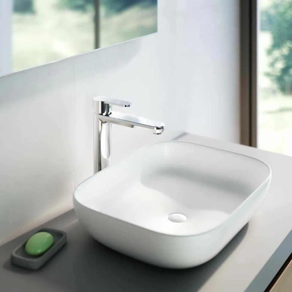 Grifo De Lavabo Alto Cromo – Zip Plus – 2155500 – Galindo