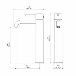 Grifo De Lavabo Alto Trama Cromo – 4975500 – Galindo