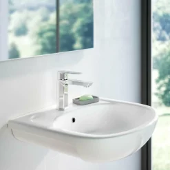 Grifo De Lavabo Aroha Cromo Con Desagüe Semiautomático – 4604000 – Galindo