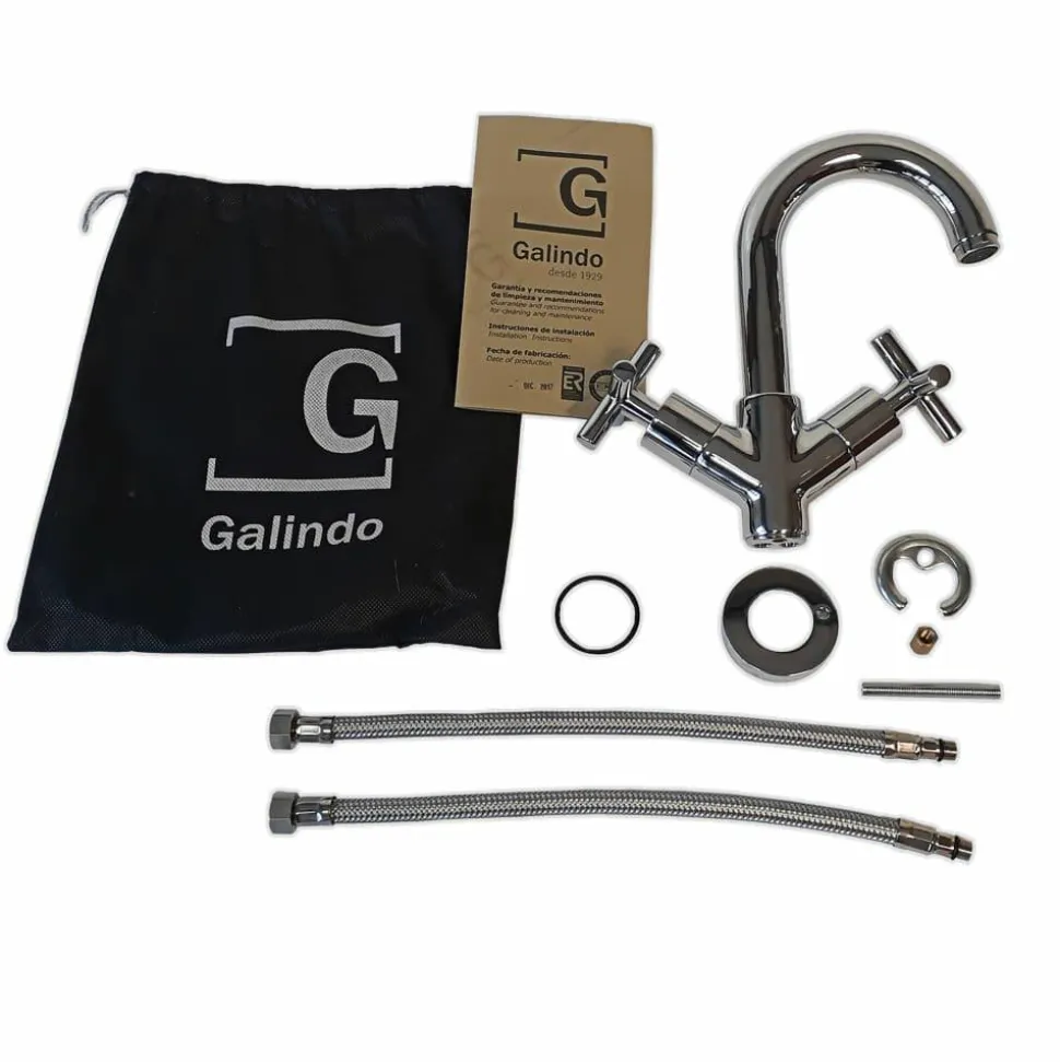 Grifo De Lavabo Cromo Con Desagüe – Matrix – 8244000 – Galindo