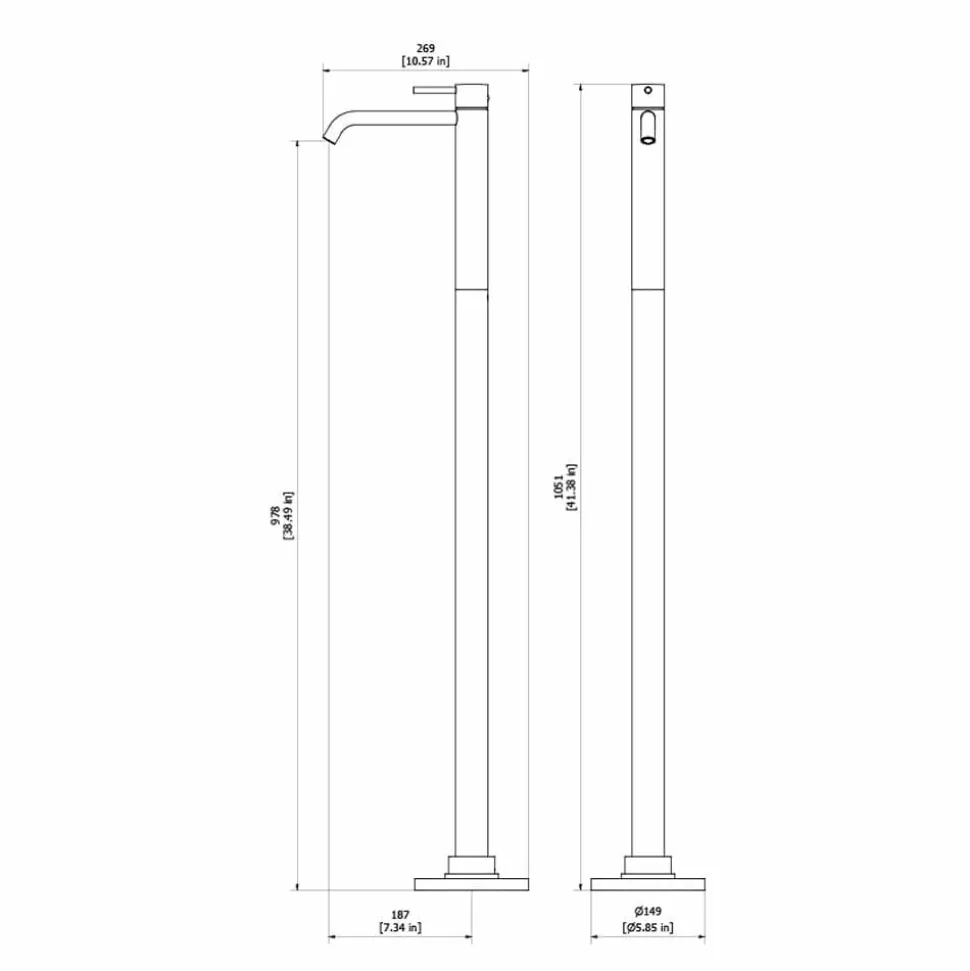 Grifo De Lavabo De Pie Trama Níquel – 4975271 – Galindo – LuxCover