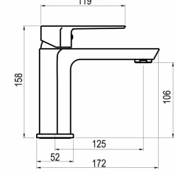 Grifo De Lavabo Monomando Negro – Aroha – Galindo – 4605016