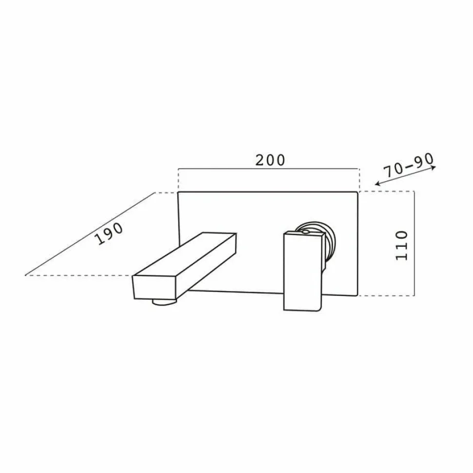 Grifo De Lavabo Mural – Zen – Galindo – 5345600