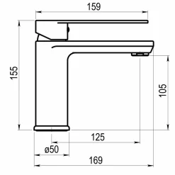 Grifo De Lavabo Nine Cromo Con Desagüe Semiautomático – 4624000 – Galindo