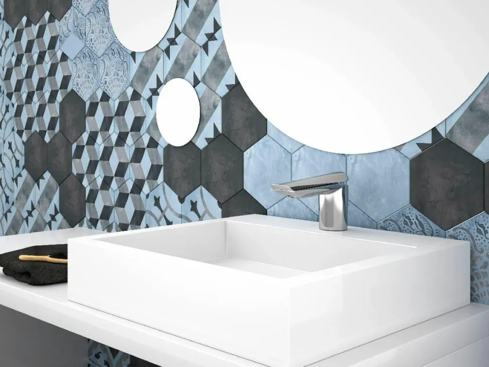 Grifo Lavabo Mini Monomando Mezclador Cromo Con Desagüe Semiautomático – Seven – 90044500 – Galindo
