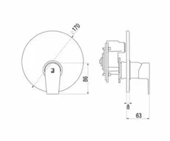 Grifo Monomando Aroha Mecanismo Ducha + Caja Universal Empotrable Mezcladora – 460M300 – Galindo