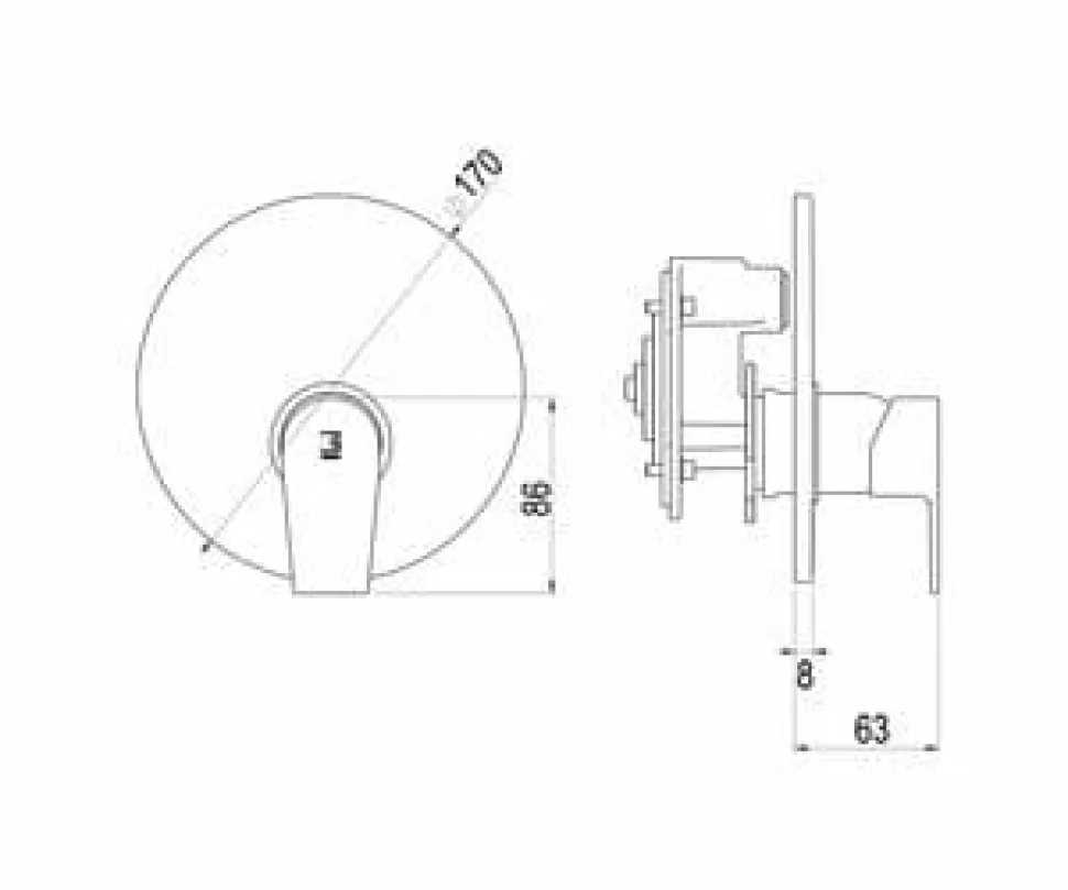 Grifo Monomando Aroha Mecanismo Ducha + Caja Universal Empotrable Mezcladora – 460M300 – Galindo